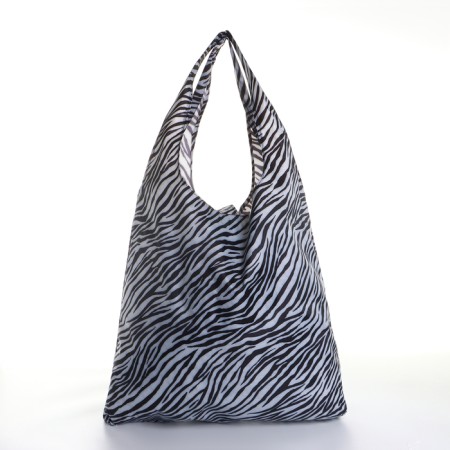Household bag on the button, folding, black/white color-1