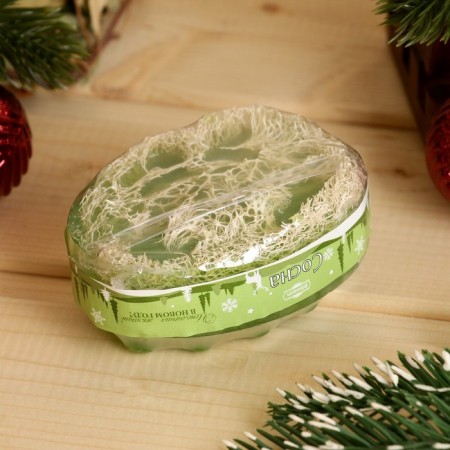 New Year. Massage soap with Luffa "Sosnovy Bor" 100 g-3