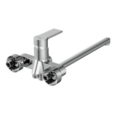 Cersanit Brasko bath mixer, with a long spill, single -leaf, chrome