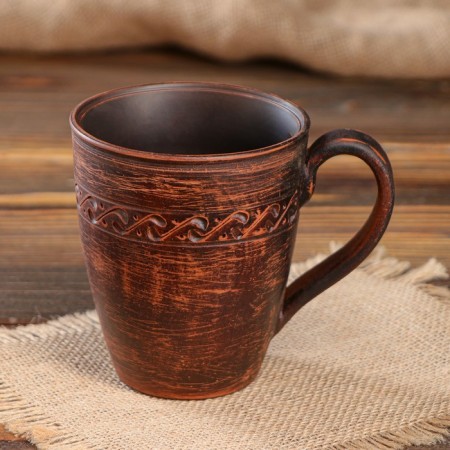 Mug "dining room", decor, red clay, 0.4 l, mix-4