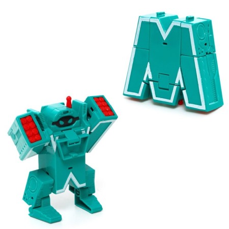 A set of robots "alphabet", transforms, 6 pieces, gather in 1 robot-10