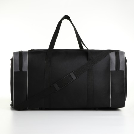 Sports bag with lightning, 3 outer pockets, black/gray color-1