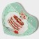 Glass Serving Dolyana "Heart. Sweets ", 25.5 × 21.8 × 2.6 cm