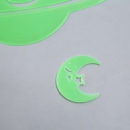Phosphorus sticker "Planet" with adhesive pads set of 3 pcs mix 29.5x25 cm-7