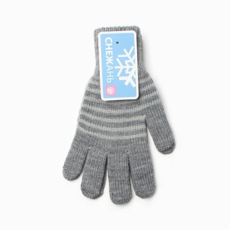 Female gloves, dark gray color, size 18-3