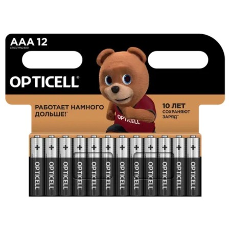 Battery Alkalin Opticell, AAA, LR03-12BL, 1.5V, BLISTER, 12 pcs