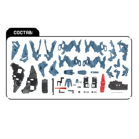 Electronic constructor "Velociraptor", 49 parts, light and sound effects-2