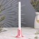 Gypsum candlestick, 7.5x7.5cm, pink