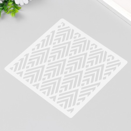 Stencil plastic "Triangles - mountains" 15x15 cm-1