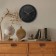 Wall clock, series: classic, smooth move, d-30.5 cm, black, silver numbers