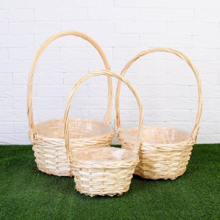 Set of baskets "Whole Wick", 3 pcs, (28 × 14/45 - 24 × 13/41 -19 × 11/37) cm, IVA natural-4