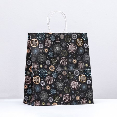Paper package, craft 100 g/m2 25 x 22 x 12 cm "fireworks"