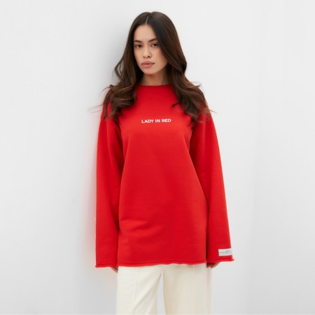 Women's sweatshirt MIST COZY STYLE, red, size 50