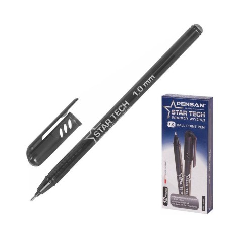 Handle Ball oil Pensan Star Tech, Knot-Illa 1.0 mm, black ink black