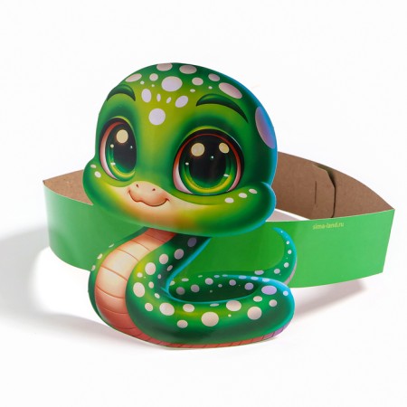 New Year! Carnival set "Happy snake" (rim+ butterfly)-4
