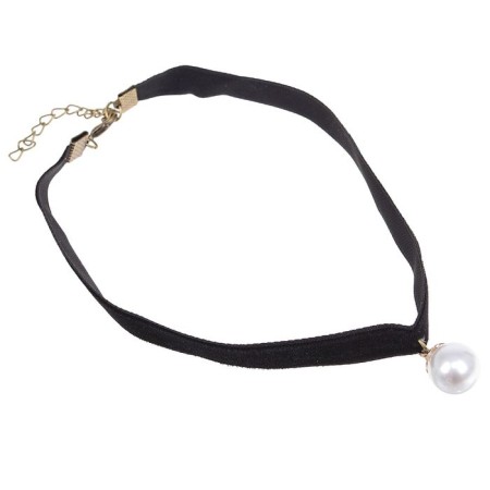 Choker "Ball", pearl, black color, l = 30 cm-5