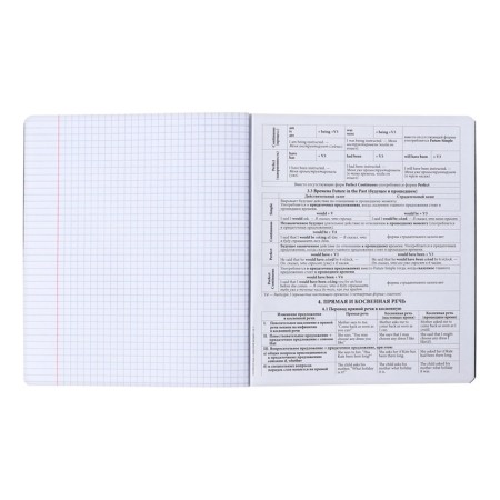 Subject notebook, 48 sheets, cage, English Erichkrause "Ves in the root", plastic cover silk-screen cover, Bloc Offset 100%, information block-8