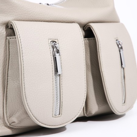 Bagon-tout on lightning, 3 outer pockets, light-gray color-3