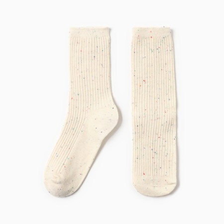 Women's socks kaftan "speck" size 36-39 (23-25 ​​cm), milk-1