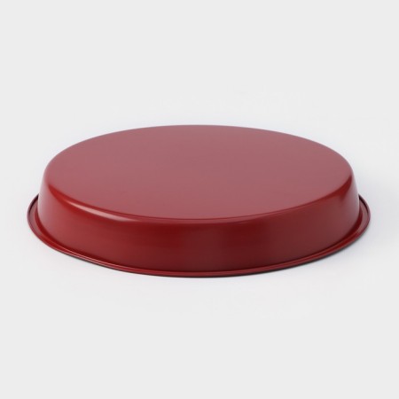 A set of baking forms “Renard. Circle ”, 3 subjects: D = 32/28/24 cm, anti -stick coating, burgundy color-3