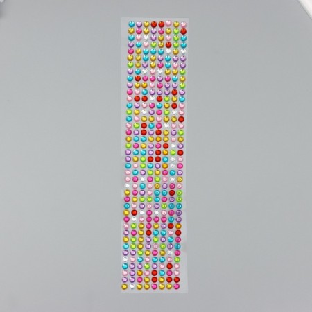 Stick plastic rhinestones "Rain" 32x7.5 cm mix-5
