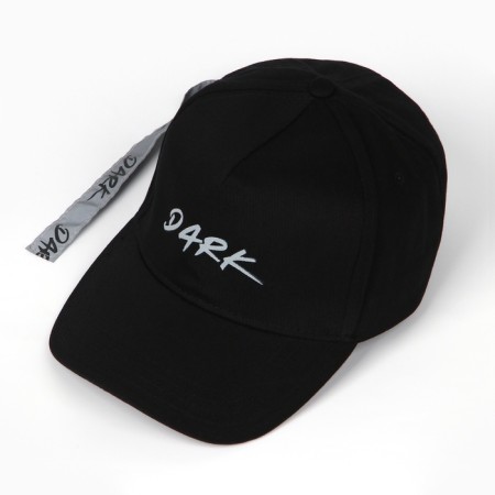Men's cap with reflective elements, black color, river 56-1