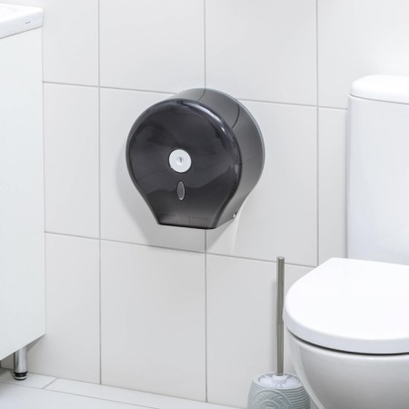 Toilet paper dispenser 28 × 27.5 × 12 cm, sleeve 6.5 cm, plastic, black color-1