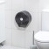 Toilet paper dispenser 28 × 27.5 × 12 cm, sleeve 6.5 cm, plastic, black color