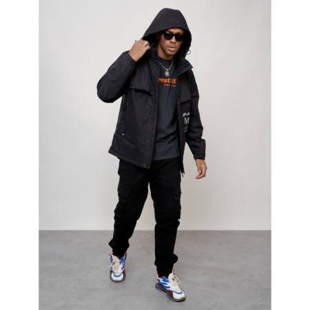 Sports male jacket, size 52, black color-12