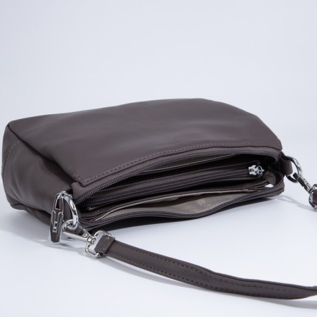 Cross-Bodi Bag on a zipper, the color is gray-brown-6