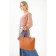 Zipper bag with lightning, terracotta color