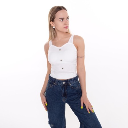 TOP female, white color, size One size (42-48)
