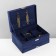 Steam for jewelry "Casket" 2-level, phlock, 24.5 × 17 × 12 cm, blue color