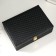 Casket to the leatherette for jewelry "with sequins" black 7.5x22x15 cm