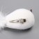 Fluffs on the clothespin set 2 pcs "Doves with sparkles and a long tail" White 5x6x15 cm