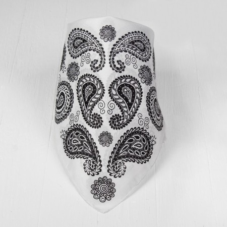 Bandana "cucumbers", adult, 50x50cm, white color-1