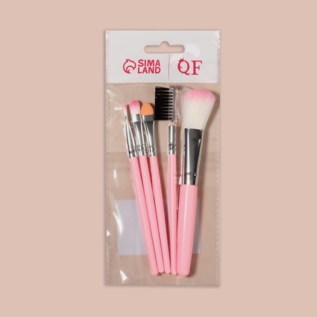 Set of makeup brushes "Tenderness", 5 objects, pink color-6
