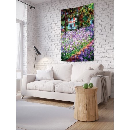 Decorative panel with photo printing "Artist's Garden", vertical, size 100x150 cm
