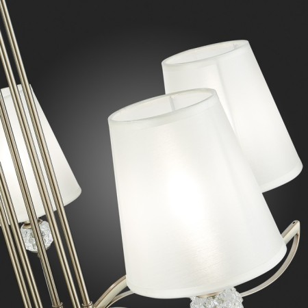 Ceiling EVOLUCE lamp. Sle111203-05. Bergamo. 5x40 W, E14, 66x66x50 cm, Nickel color, transparent-6