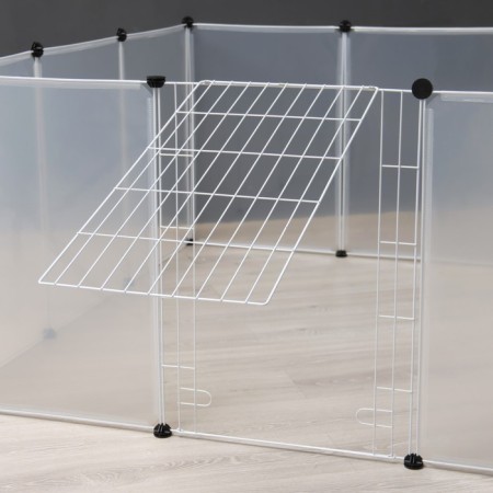 The aviary 12 sections is plastic, (link 50 x 70 cm), white-5