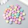 Beads for creativity plastic "English letters silver" multifacet set 15 grams 0.6x1x1 cm
