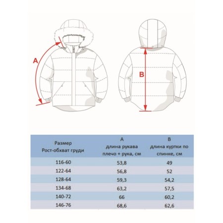 Jacket for a boy, height 116 cm, the color of heavenly blue-6
