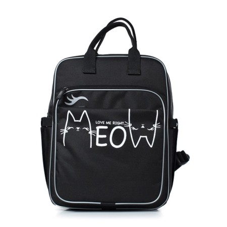 School backpack, synthetic fabric, 300x390x115 cm, black-1