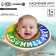 Circle of children's neck, for swimming Summer Party, from 1 month, two -chamber, with rattles