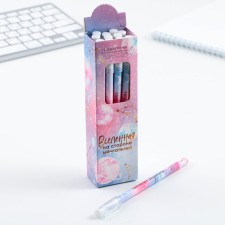 Pen Plastic Write-Write with a cap “Your Cosmos inside”, blue paste, gel 0.5 mm.
