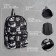Backpack School Textile "Anime", 42x14x28 cm, black color