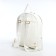 Women's backpack made of artificial leather with lightning, 2 pockets, white color
