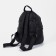 Women's backpack made of artificial leather with lightning, black color