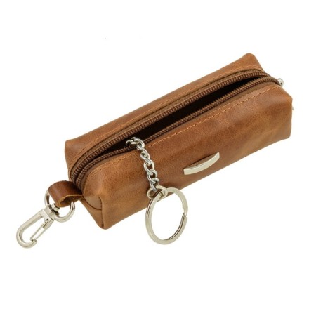 Key of zipper, length 13 cm, brown color-1