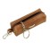 Key of zipper, length 13 cm, brown color